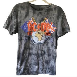 AC/DC graphic tie dye unisex tee short sleeve sz S